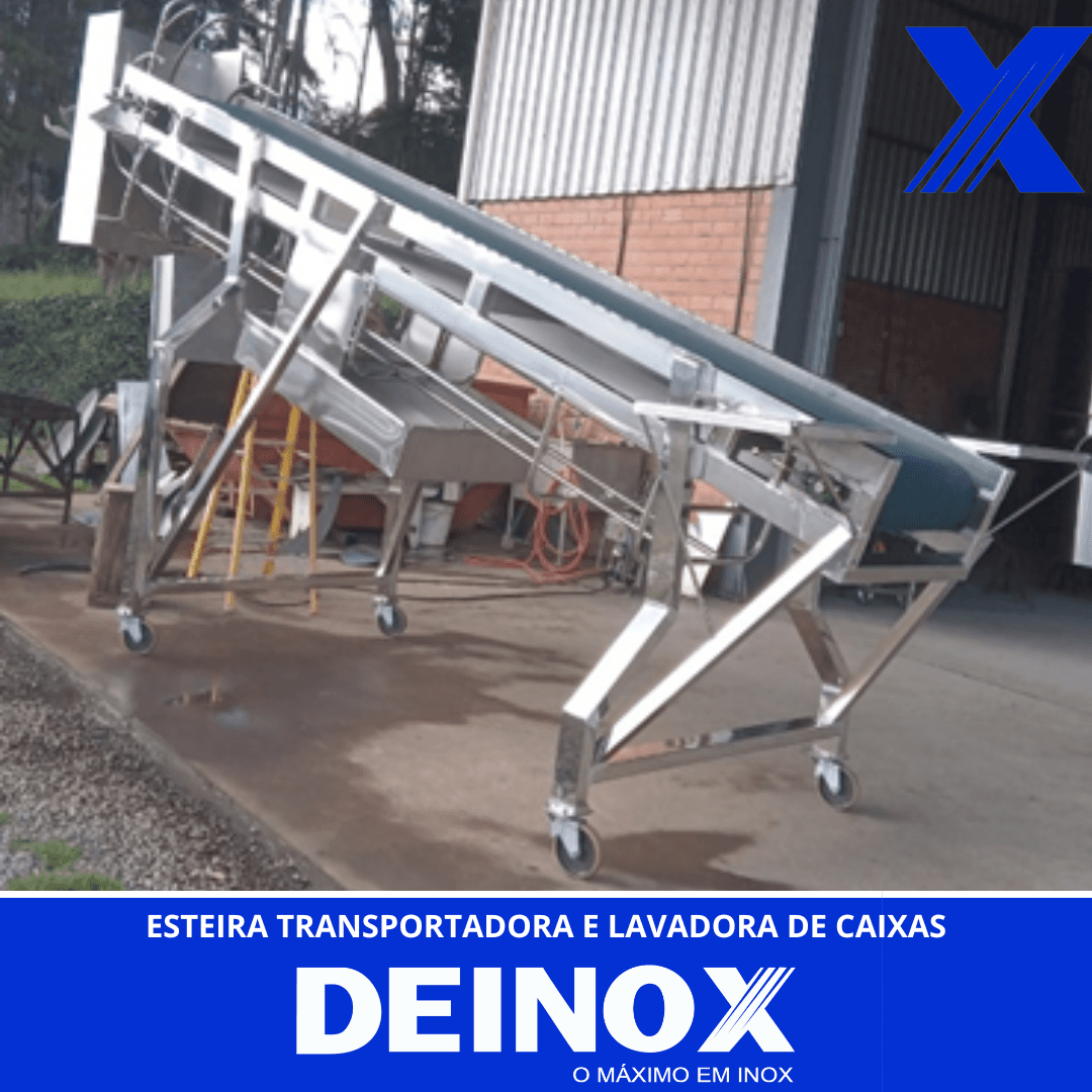 Esteiras Transportadoras e Lavadora de Caixas